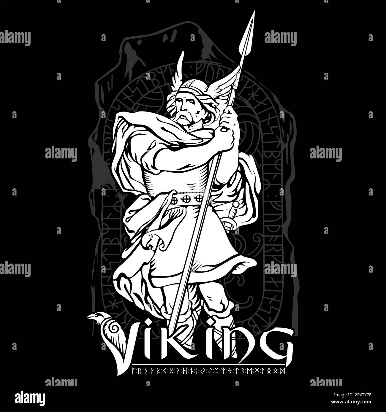 Viking warrior Black and White Stock Photos & Images - Alamy