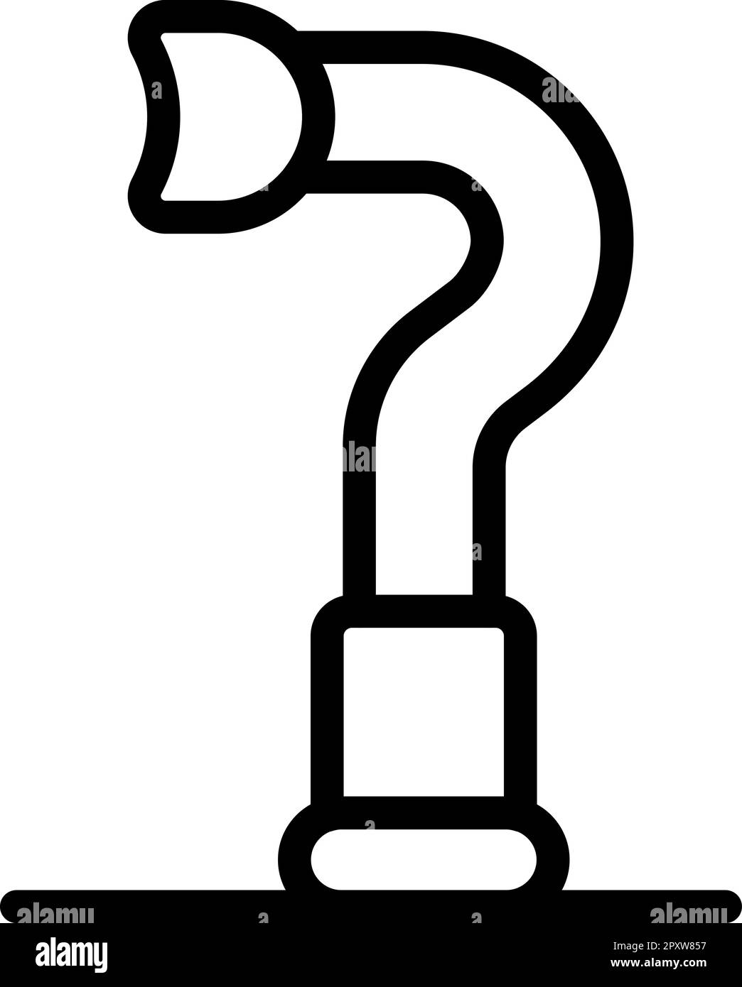 Claw crowbar icon outline vector. Bar tool. Hand steel Stock Vector