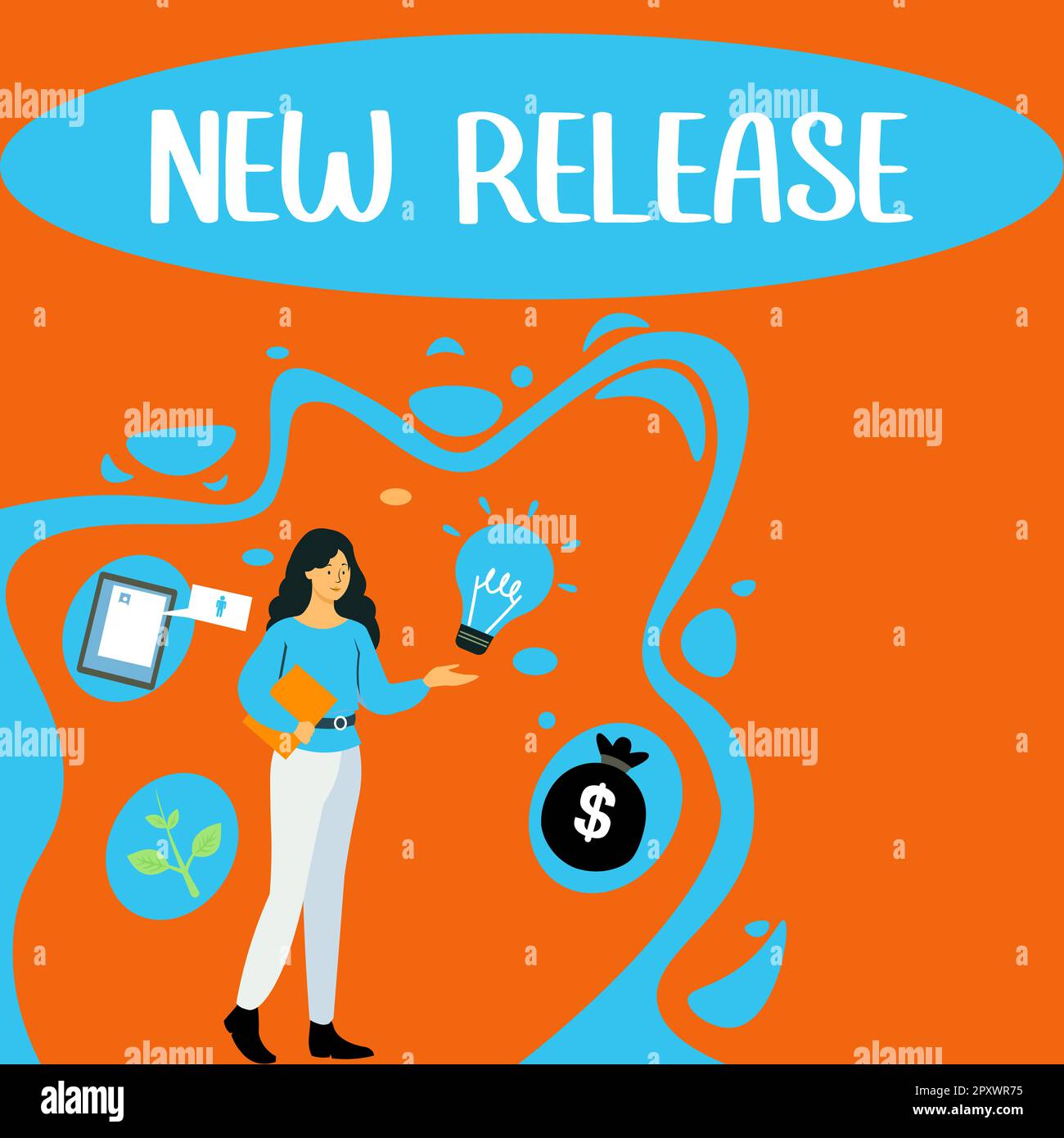 Hand writing sign New Release, Business showcase announcing something ...