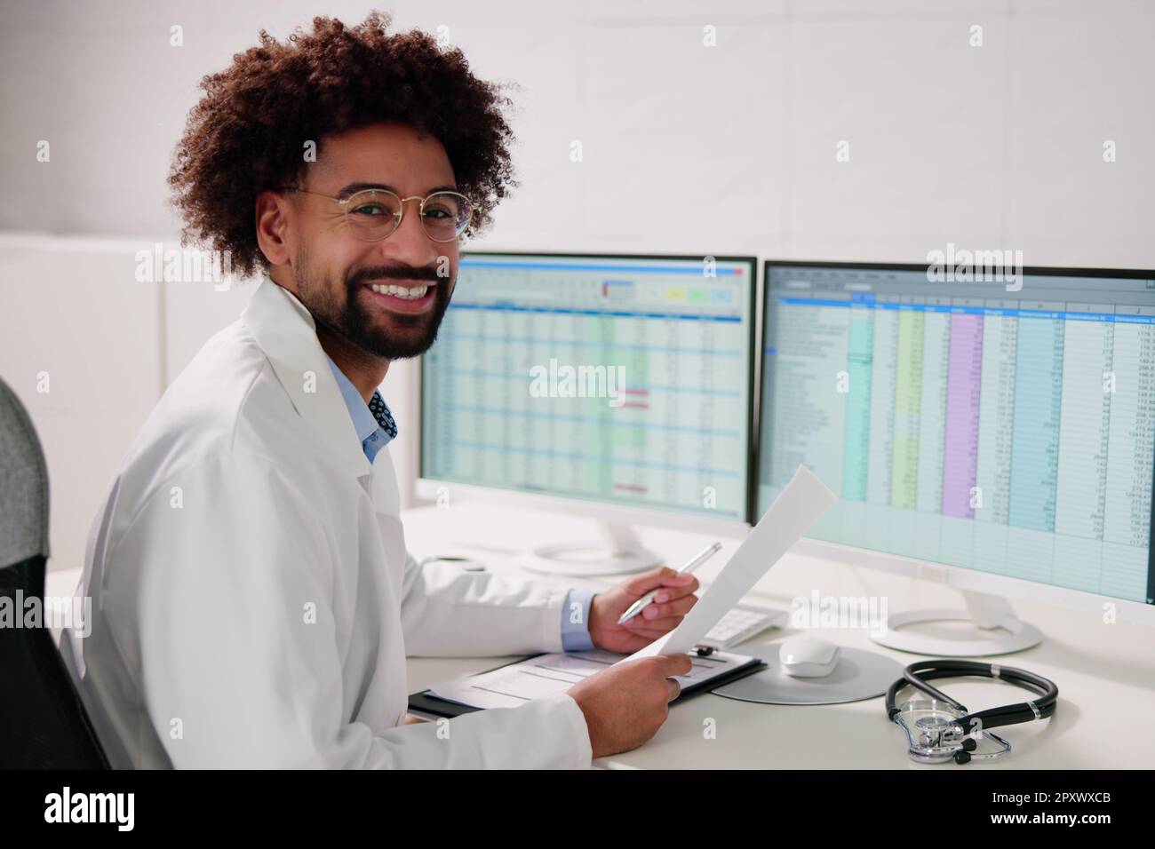 Medical Coding Bill And Billing Codes Spreadsheets Stock Photo - Alamy