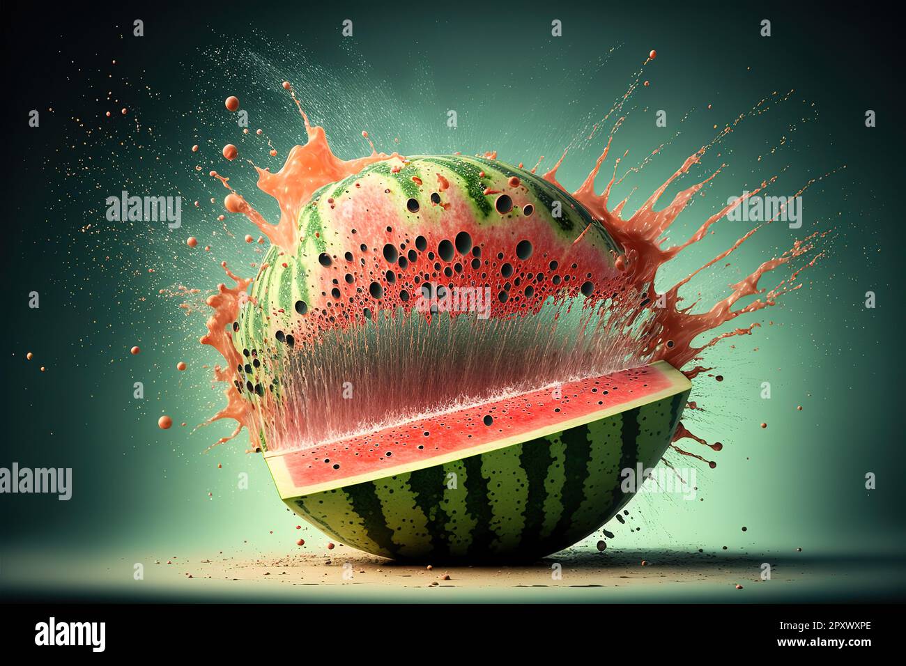 Fresh watermelon exploding with juice Stock Photo Alamy