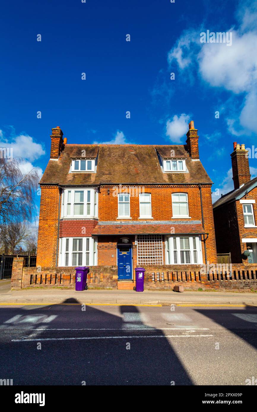 Red brick, detached family home along Fishponds Road in Hitchin