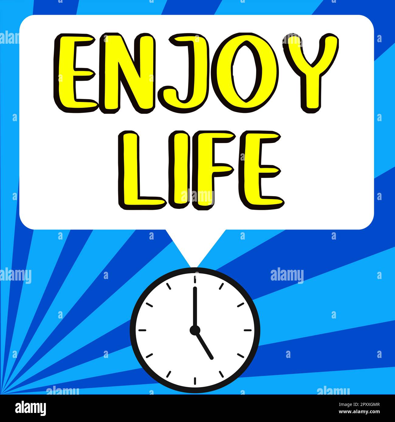 Text showing inspiration Enjoy Life, Business showcase Any thing, place,food or person, that makes you relax and happy Stock Photo