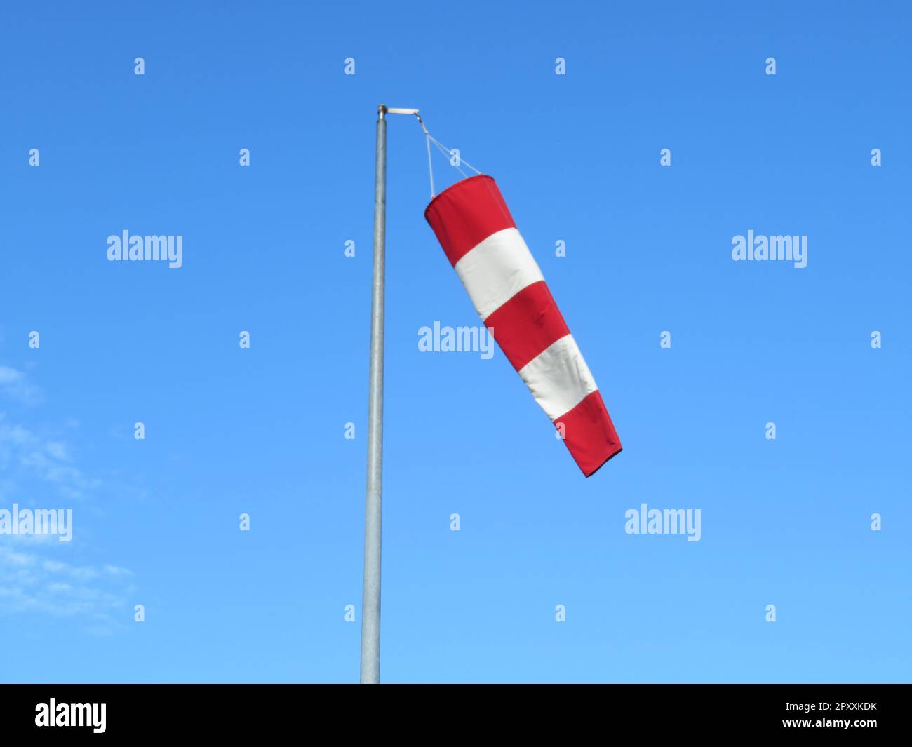 red and white wind indicator safety signal warning Stock Photo Alamy