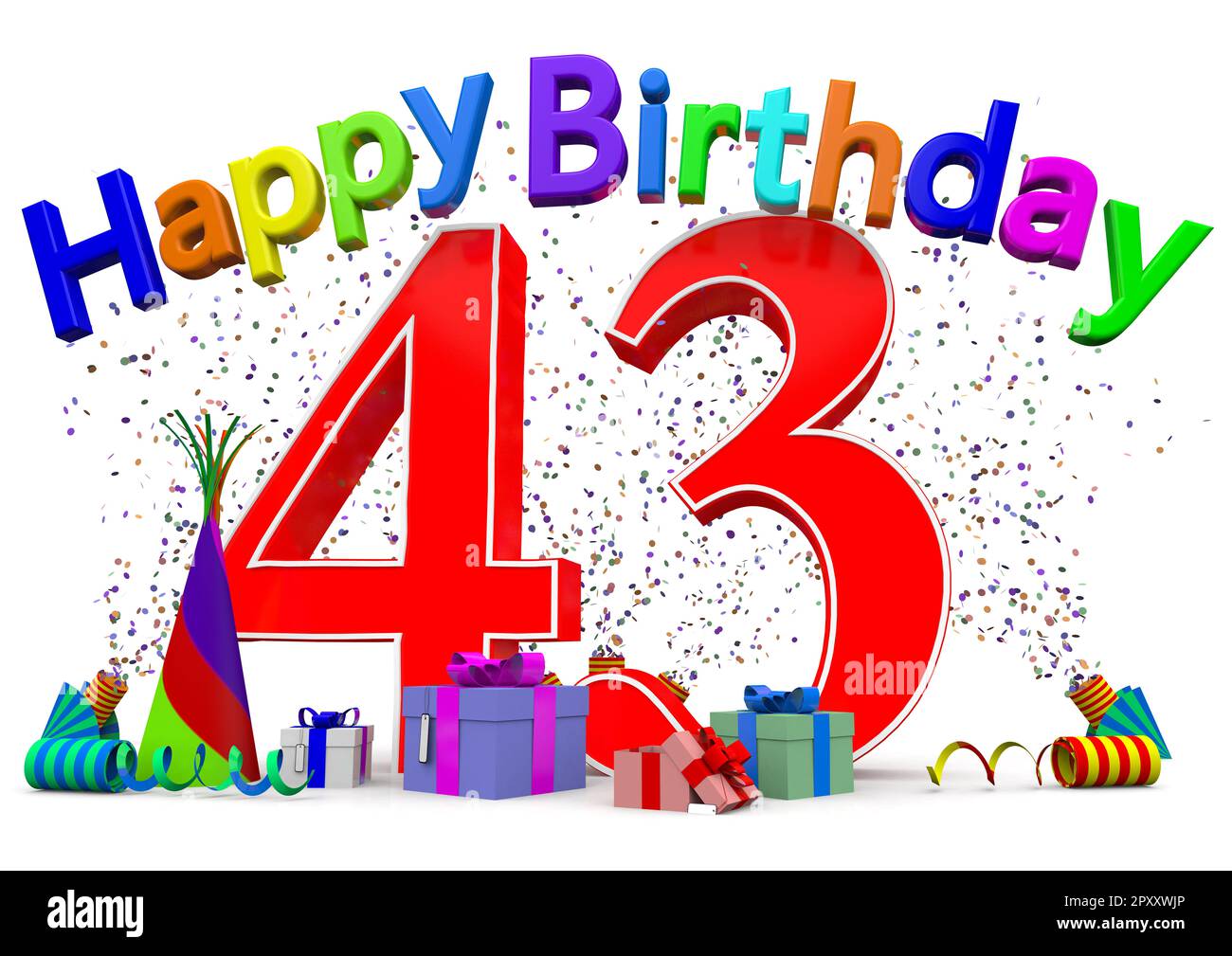 A Big Number With Presents Confetti And The Lettering Happy Birthday a-big-number-with-presents-confetti-and-the-lettering-happy-birthday