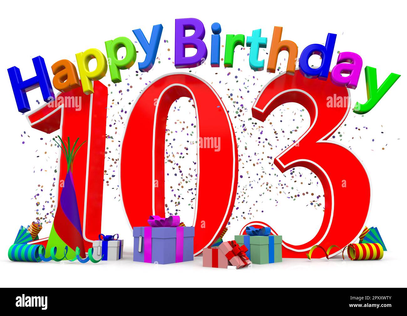 A Big Number With Presents Confetti And The Lettering Happy Birthday a-big-number-with-presents-confetti-and-the-lettering-happy-birthday