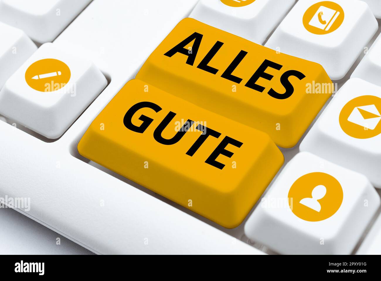 Hand writing sign Alles Gute, Word for german translation all the best ...