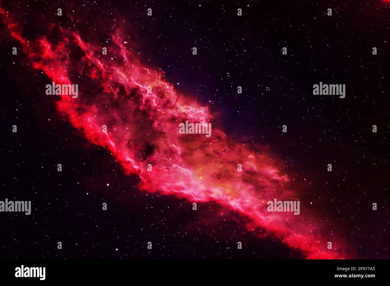 A red galaxy in deep space. Elements of this image furnished NASA. High ...