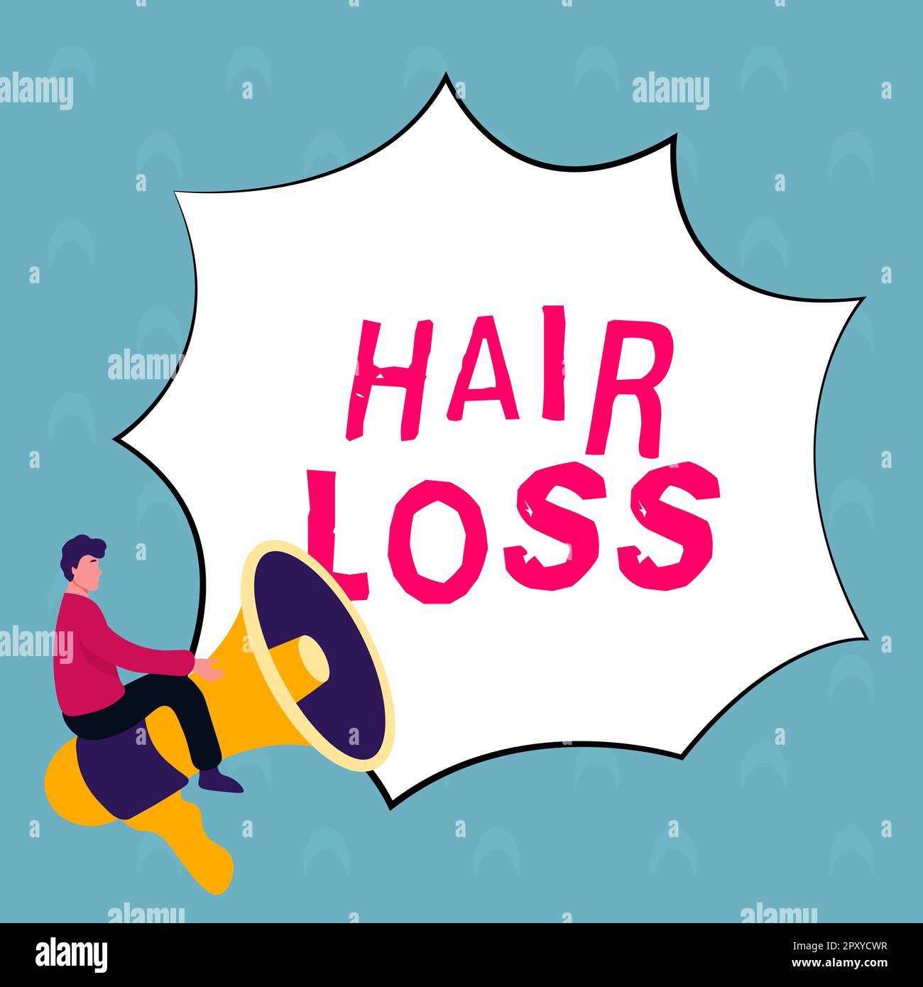 Text caption presenting Hair Loss, Business showcase Loss of human hair ...