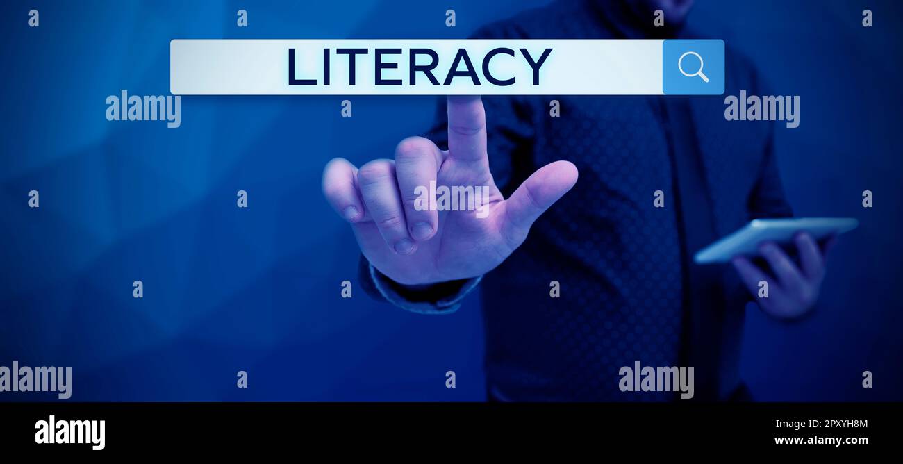sign-displaying-literacy-word-for-ability-to-read-and-write-competence