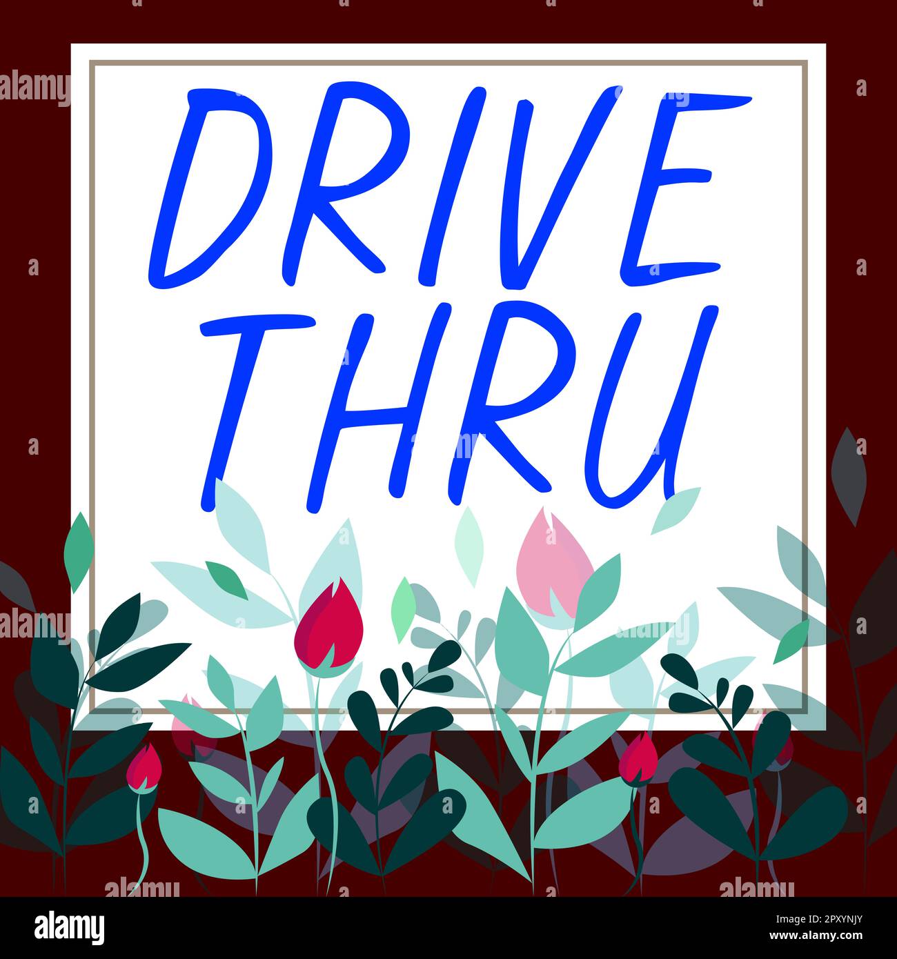 Text showing inspiration Drive Thru, Concept meaning place where you