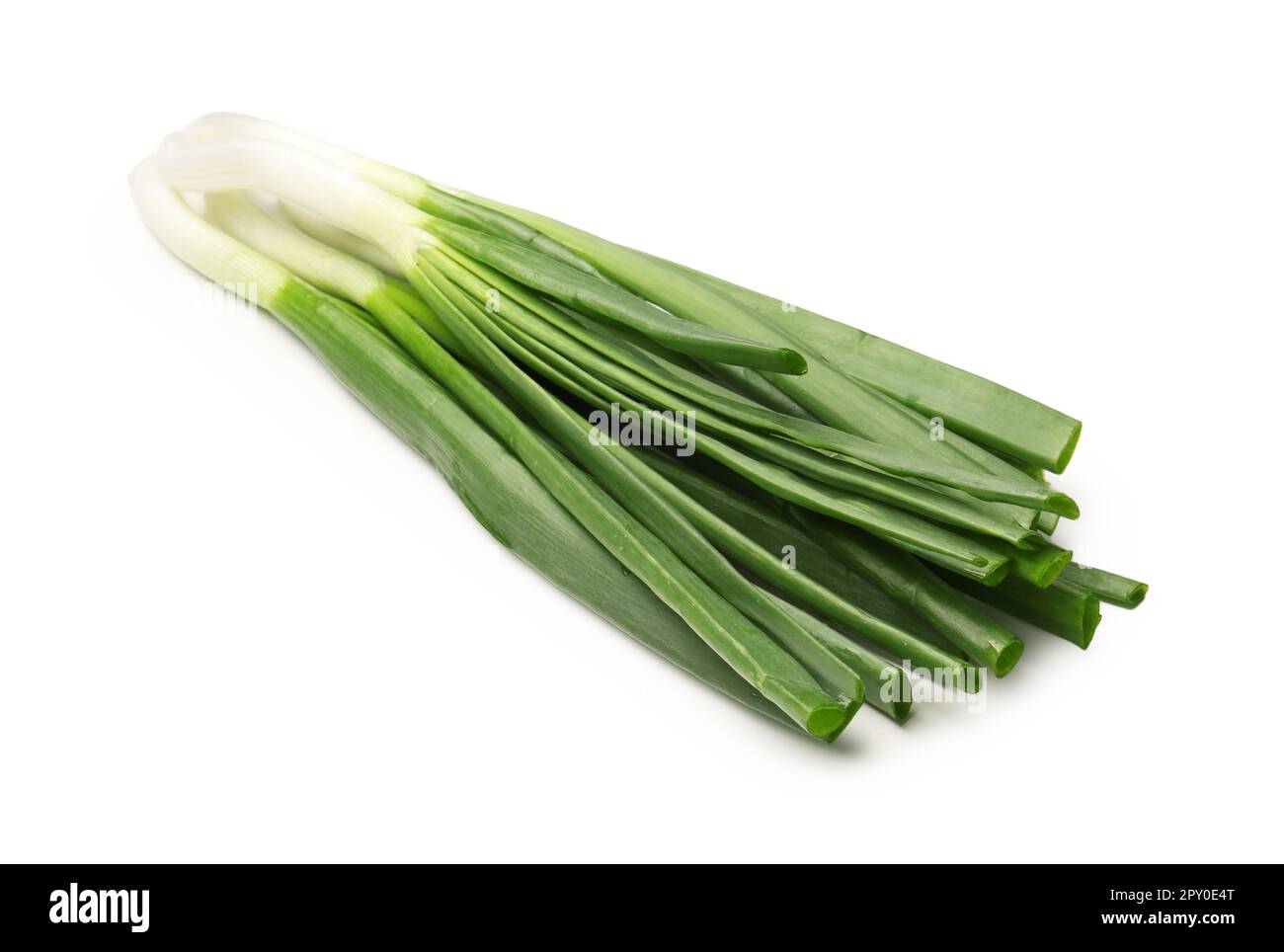 Fresh green onion isolated on white background Stock Photo - Alamy
