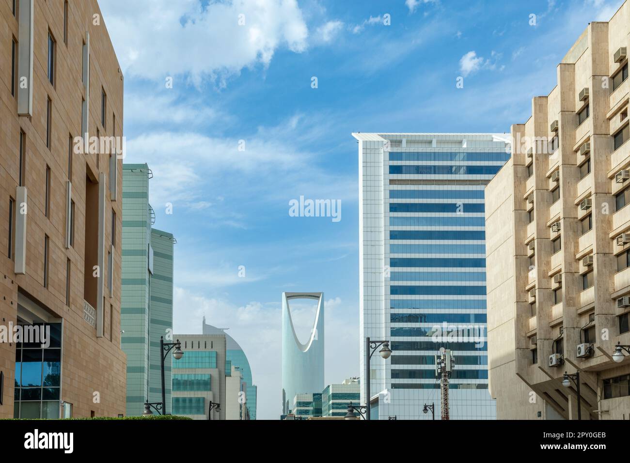 Modern buildings in the city center of Riyadh, Saudi Arabia Stock Photo