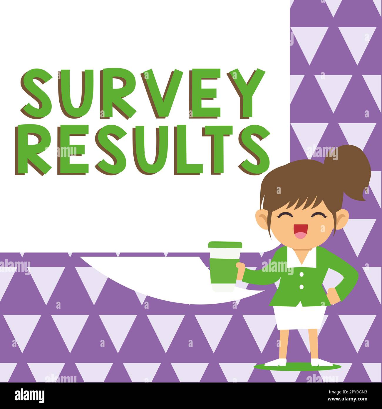 Sign displaying Survey Results, Word for result of activity that collects or acquires statistical data Stock Photo