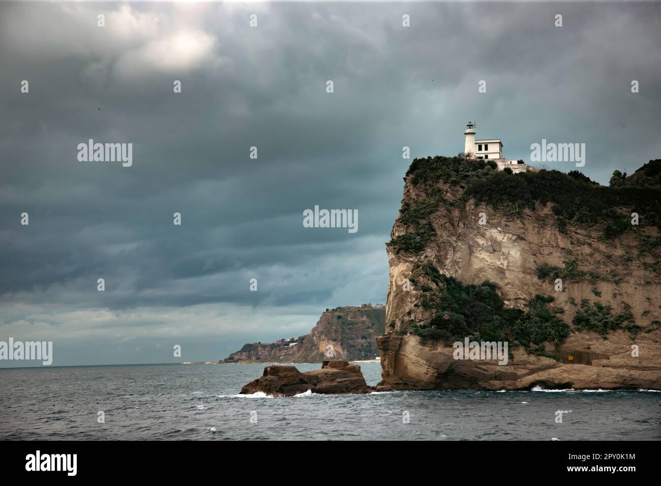 Capo Miseno and its lighthouse that marks the northwestern limit of the