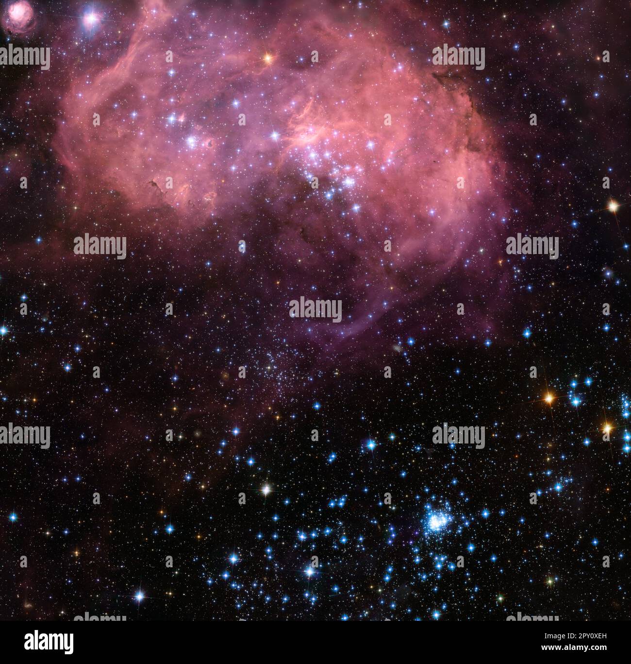 A color composite image showing the W43 starburst region in the