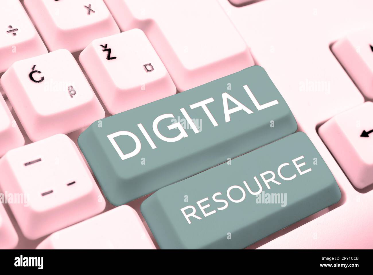 Sign displaying Digital Resource, Conceptual photo content that distributed digitally over the Internet Stock Photo