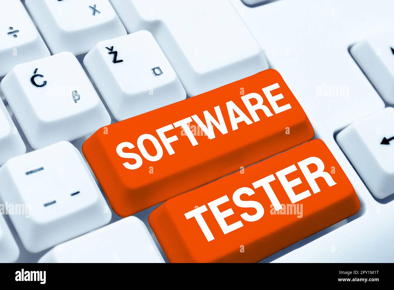 Conceptual caption Software Tester, Word Written on implemented to protect software against malicious attack Stock Photo