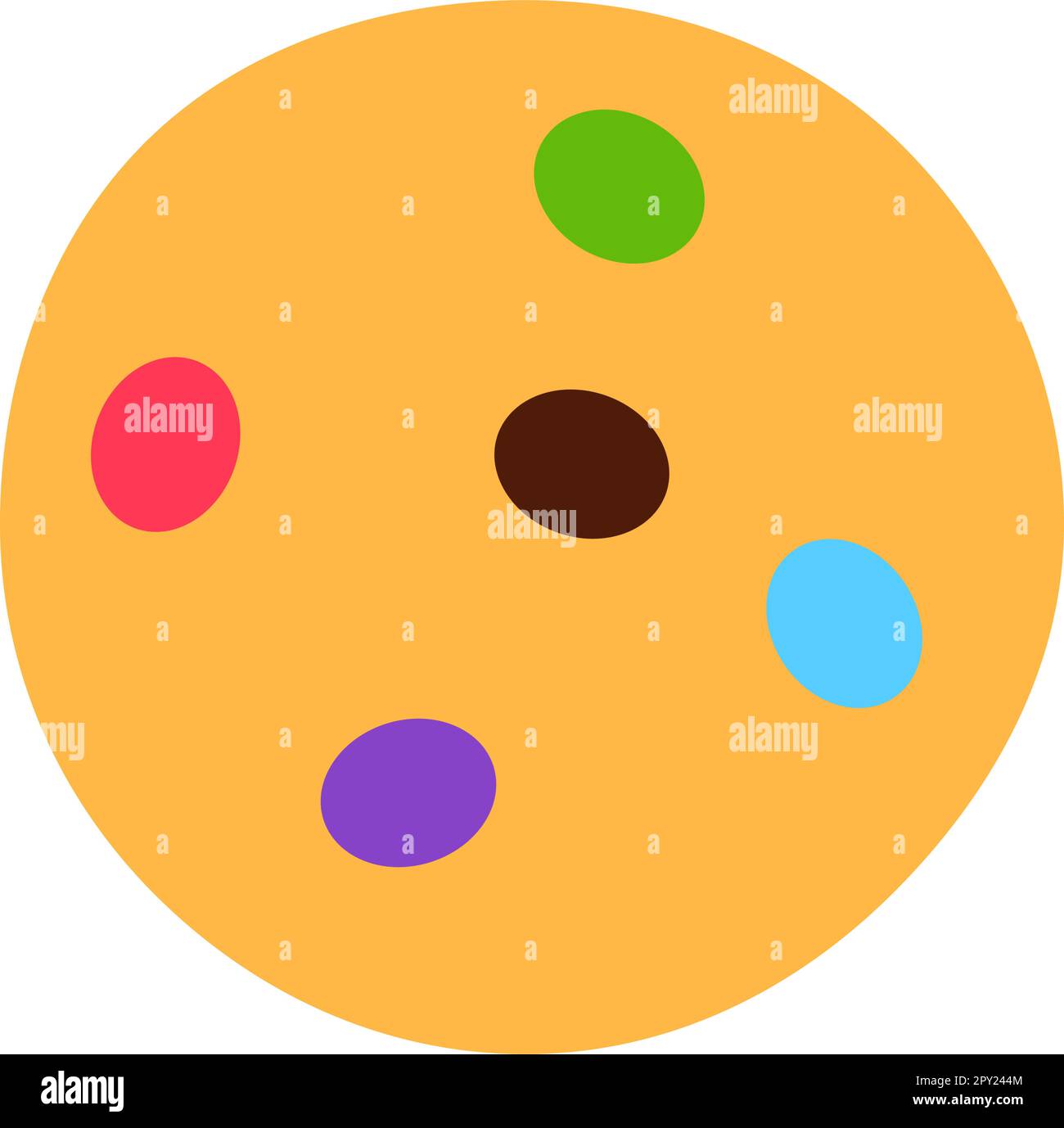 Crunchy cookie with colorful candy Stock Vector Image & Art - Alamy