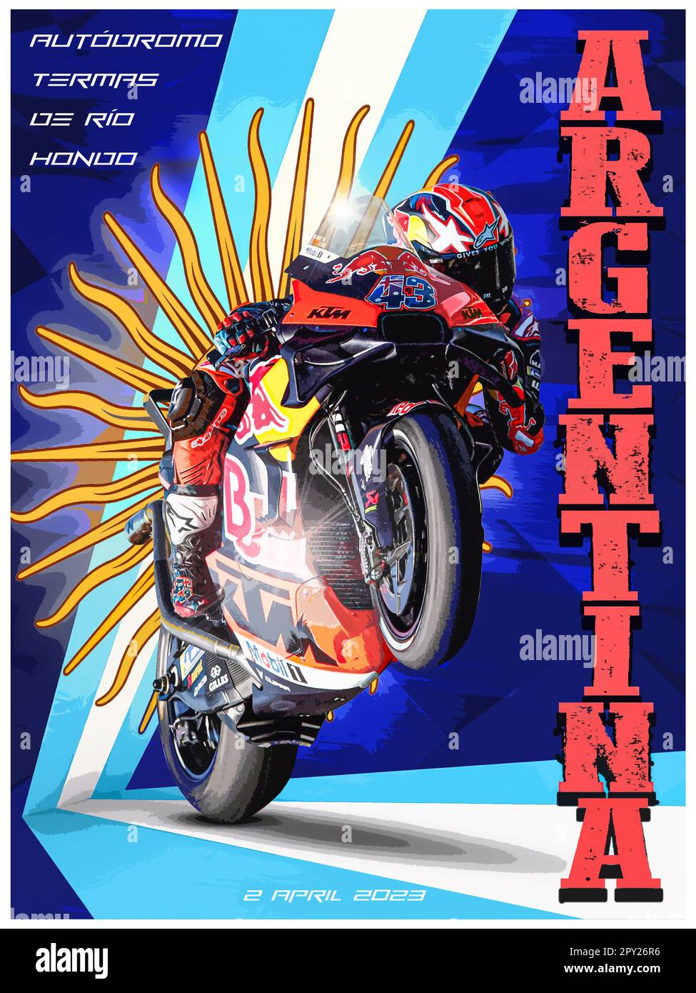 Argentina Moto GP 2023 Race Poster 2023 Stock Photo