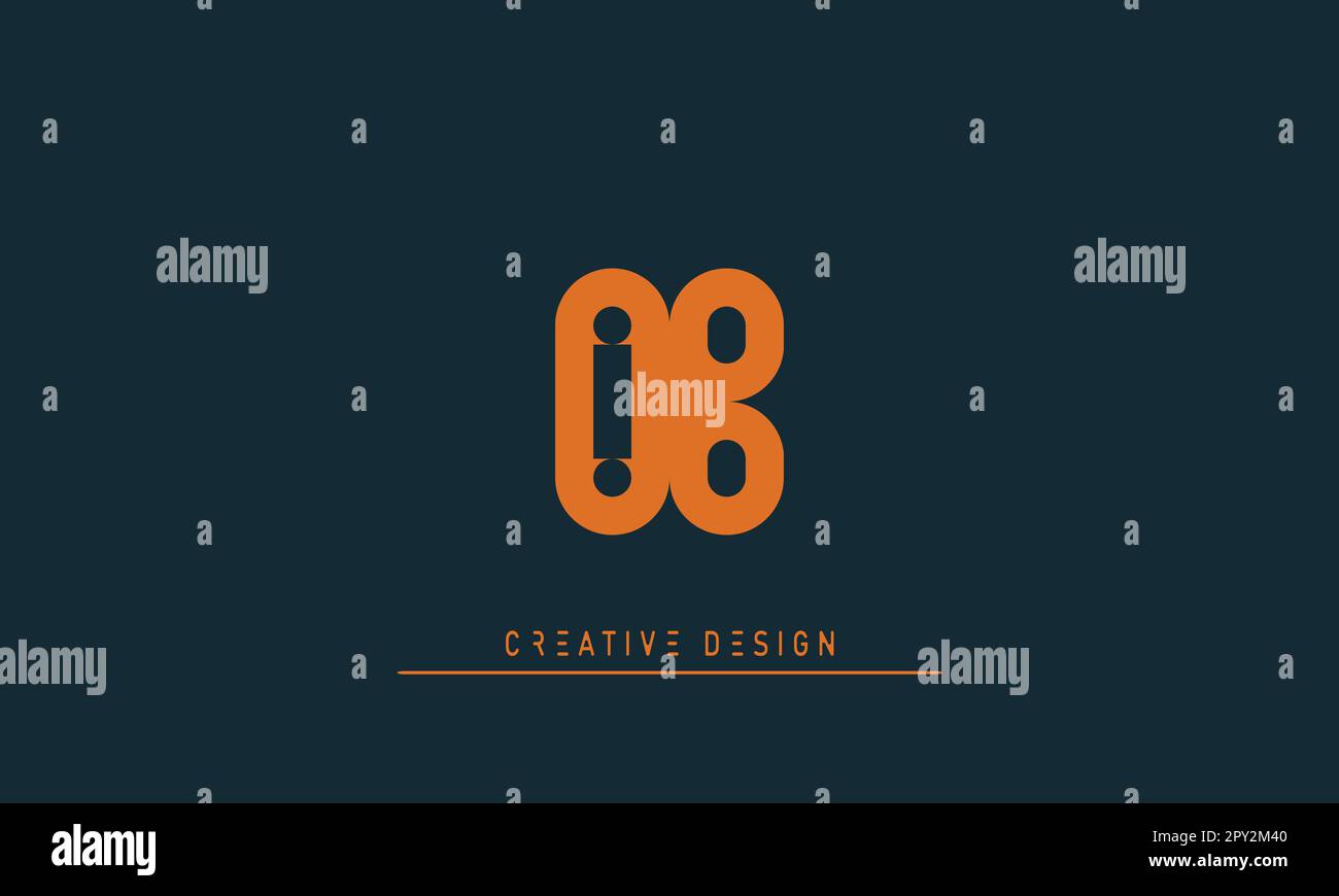 Alphabet letters Modern Creative logo OB , BO Stock Vector