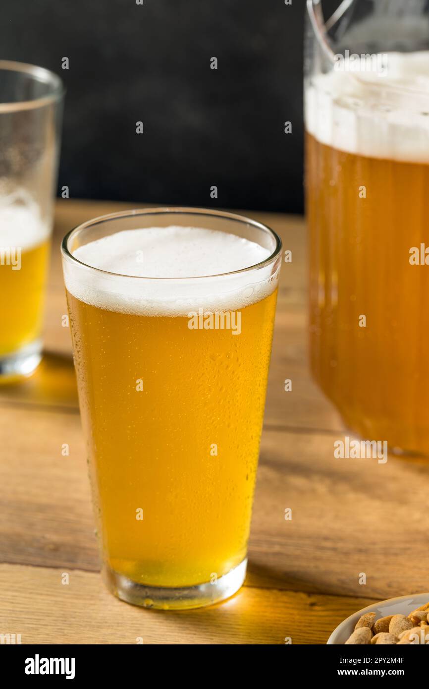 Cold Refreshing Lager Beer in a Pitcher Ready to Drink Stock Photo - Alamy