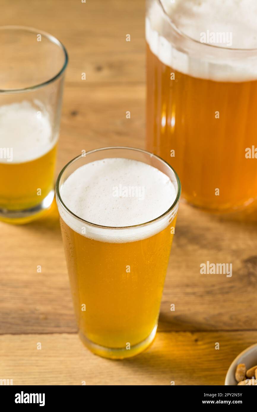 Cold Refreshing Lager Beer in a Pitcher Ready to Drink Stock Photo Alamy