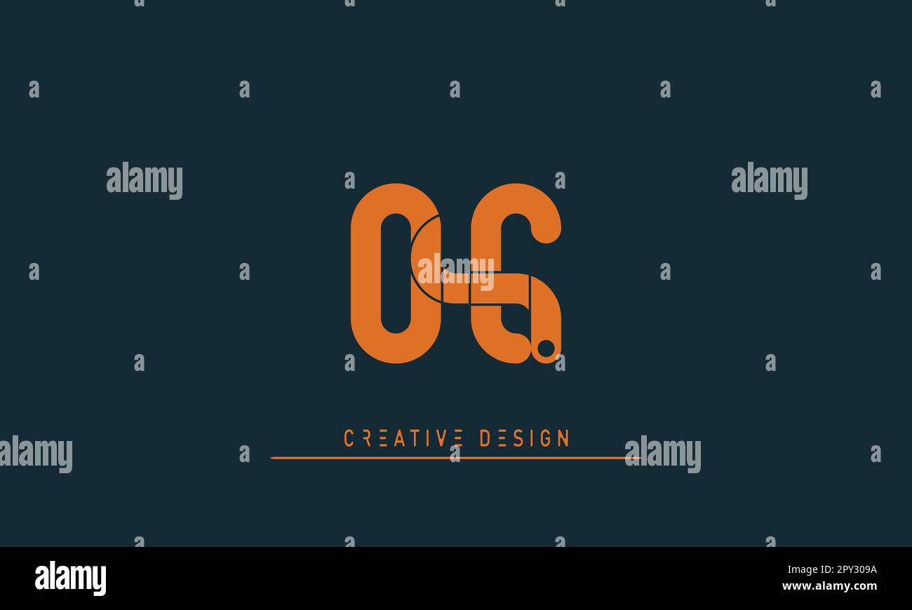 Alphabet letters Modern Creative logo OE , EO Stock Vector