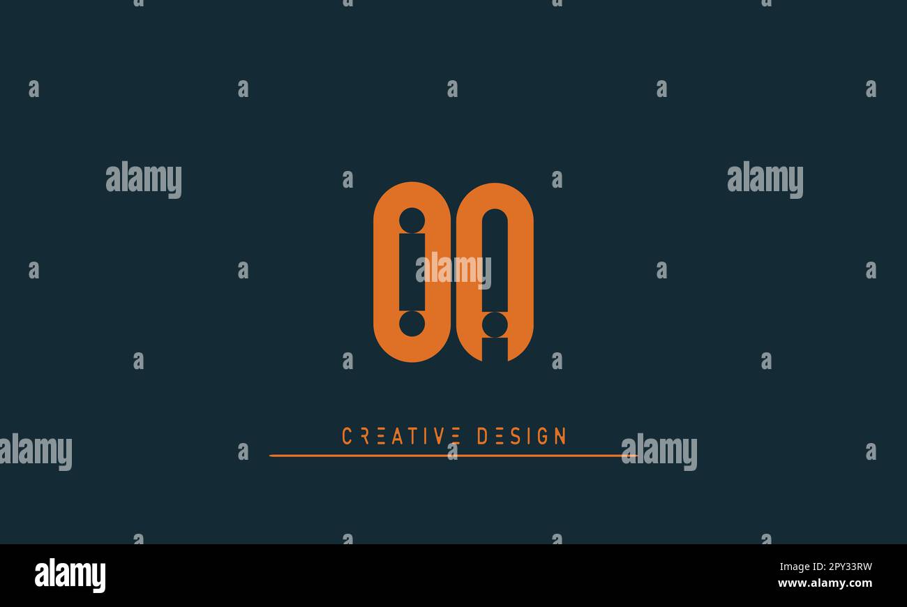 Alphabet letters Modern Creative logo OA , AO Stock Vector