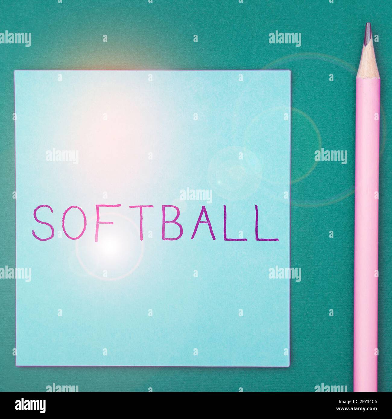 Text caption presenting Softball, Business idea a sport similar to