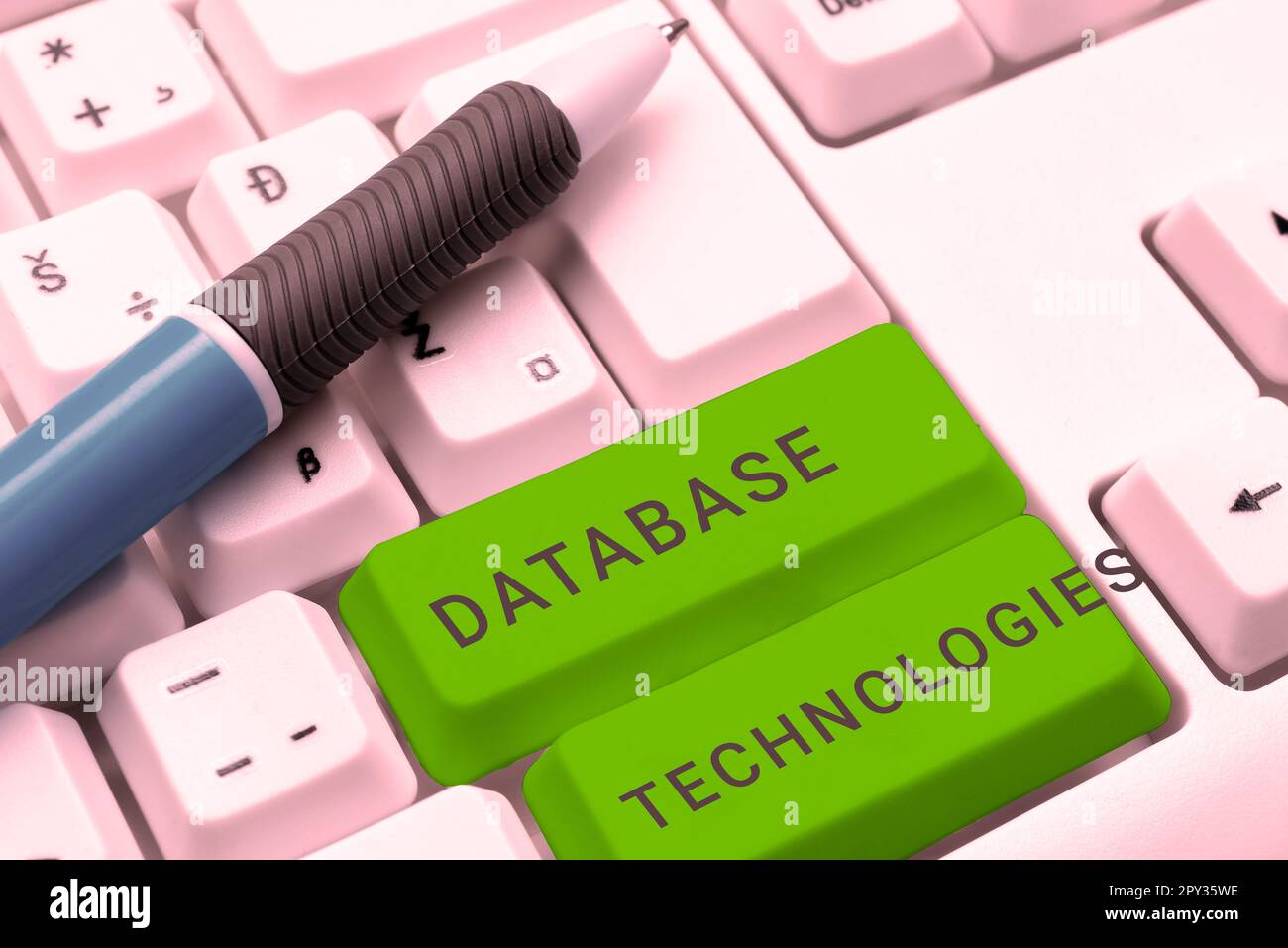 Text showing inspiration Database Technologies, Conceptual photo uses a database application that provides database services Stock Photo