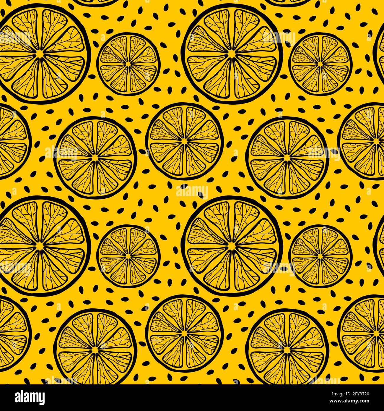 Cartoon summer seamless lemon pattern for wrapping paper and fabrics ...