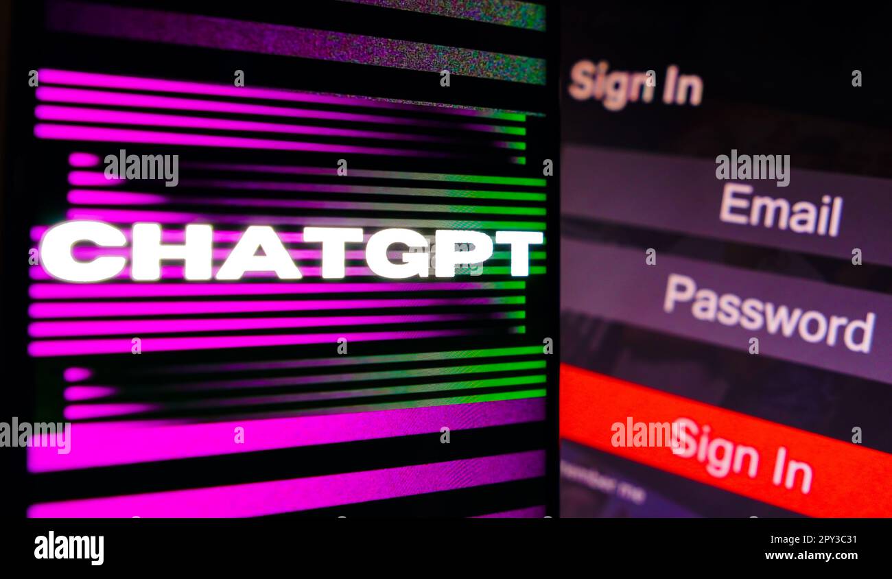 In this photo illustration, the ChatGPT logo is displayed on a ...