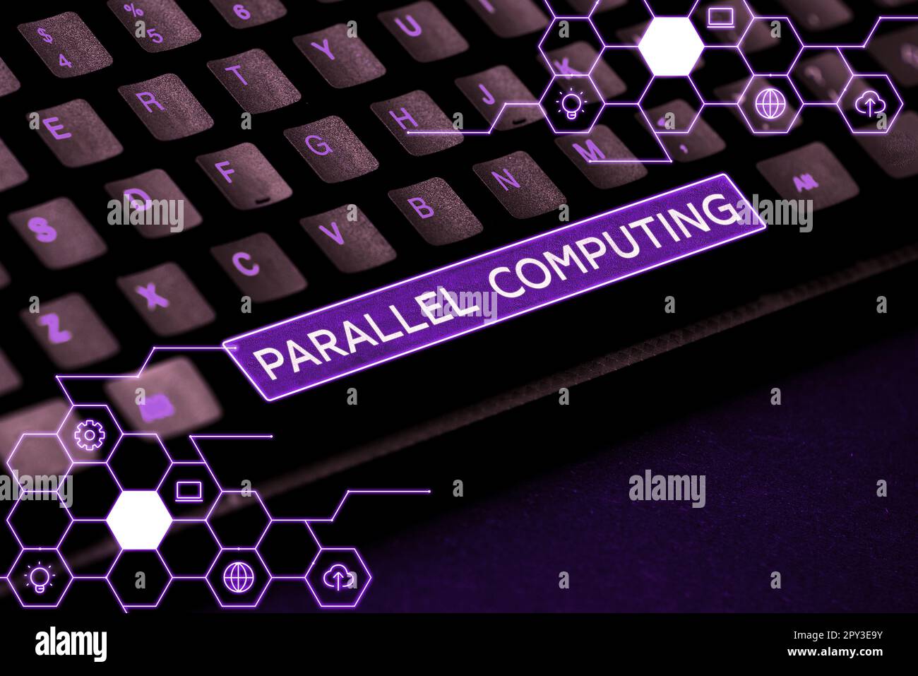Hand writing sign Parallel Computing, Business overview simultaneous ...