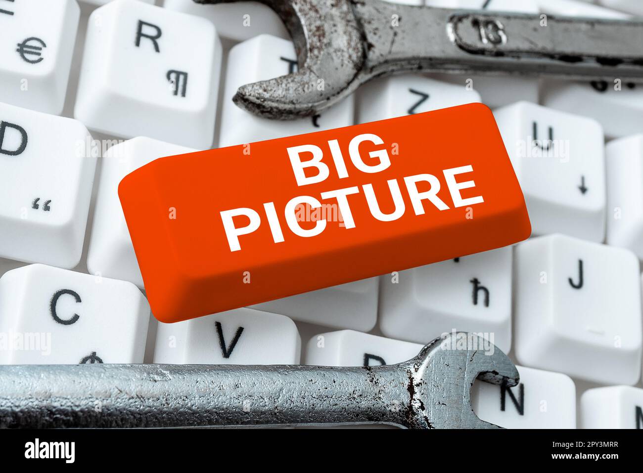 Text caption presenting Big Picture, Word Written on most important ...