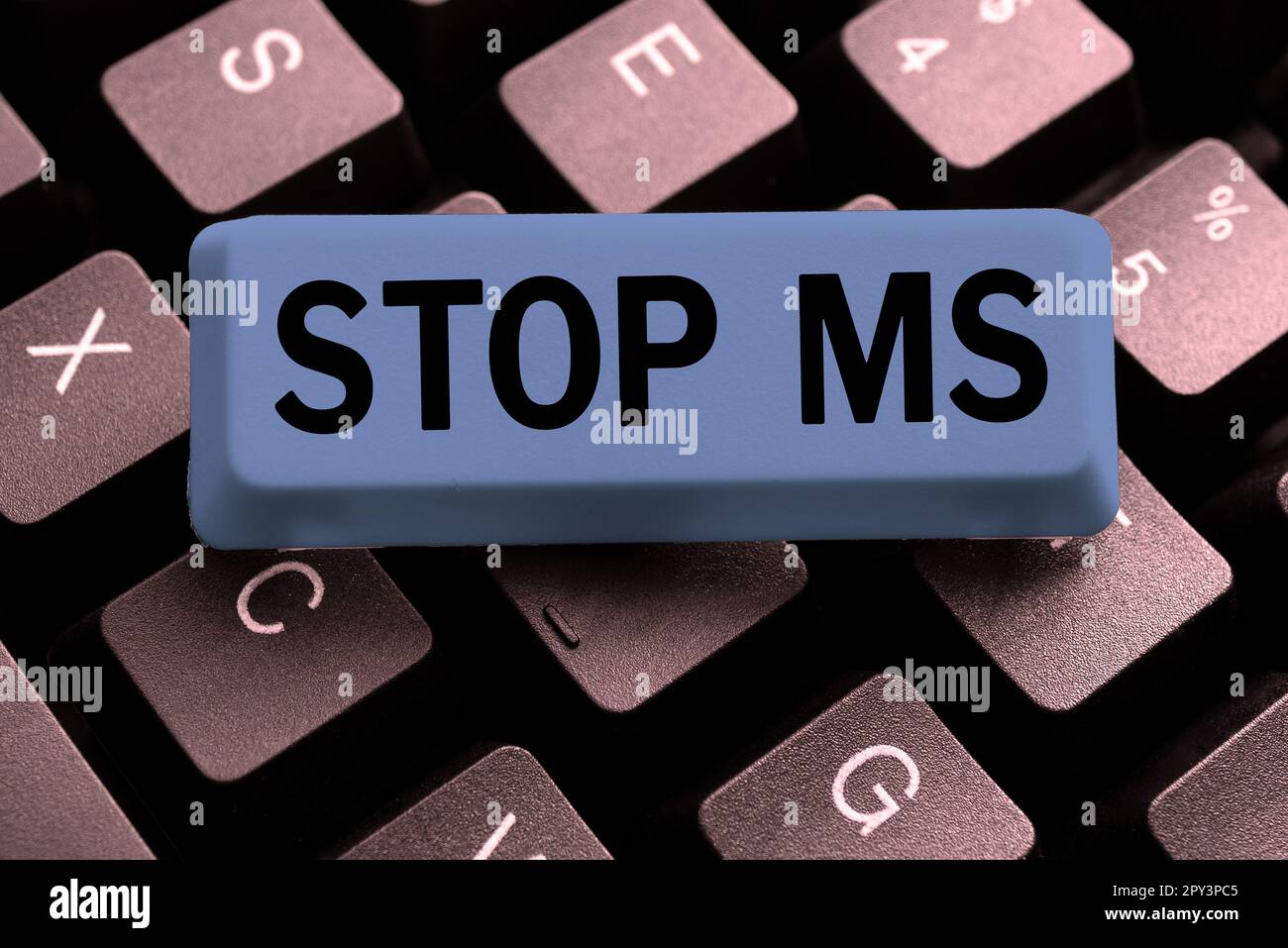 Sign displaying Stop Ms, Word Written on prevent disease marked by