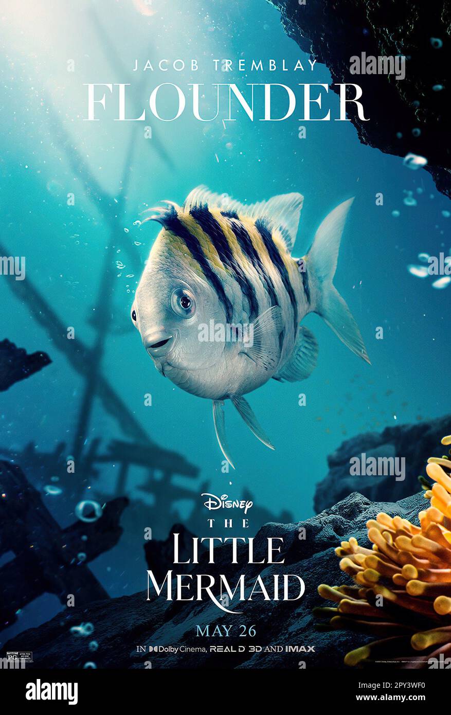 THE LITTLE MERMAID, US character poster, Flounder (voice Jacob