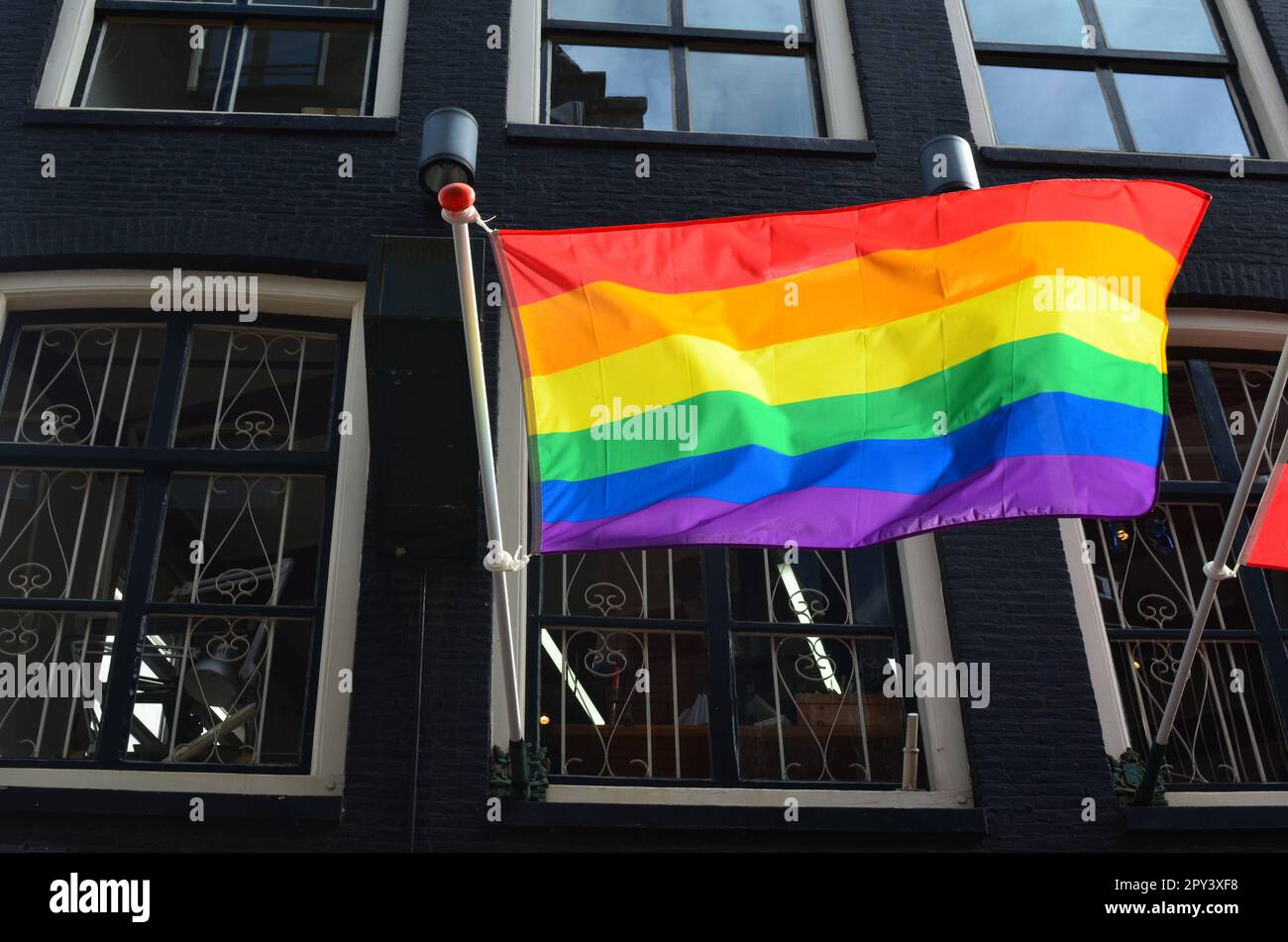 Lgbt flag fluttering on hi-res stock photography and images - Alamy