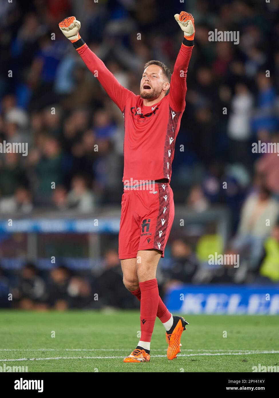 Alejandro Remiro of Real Sociedad celebrates goal Stock Photo