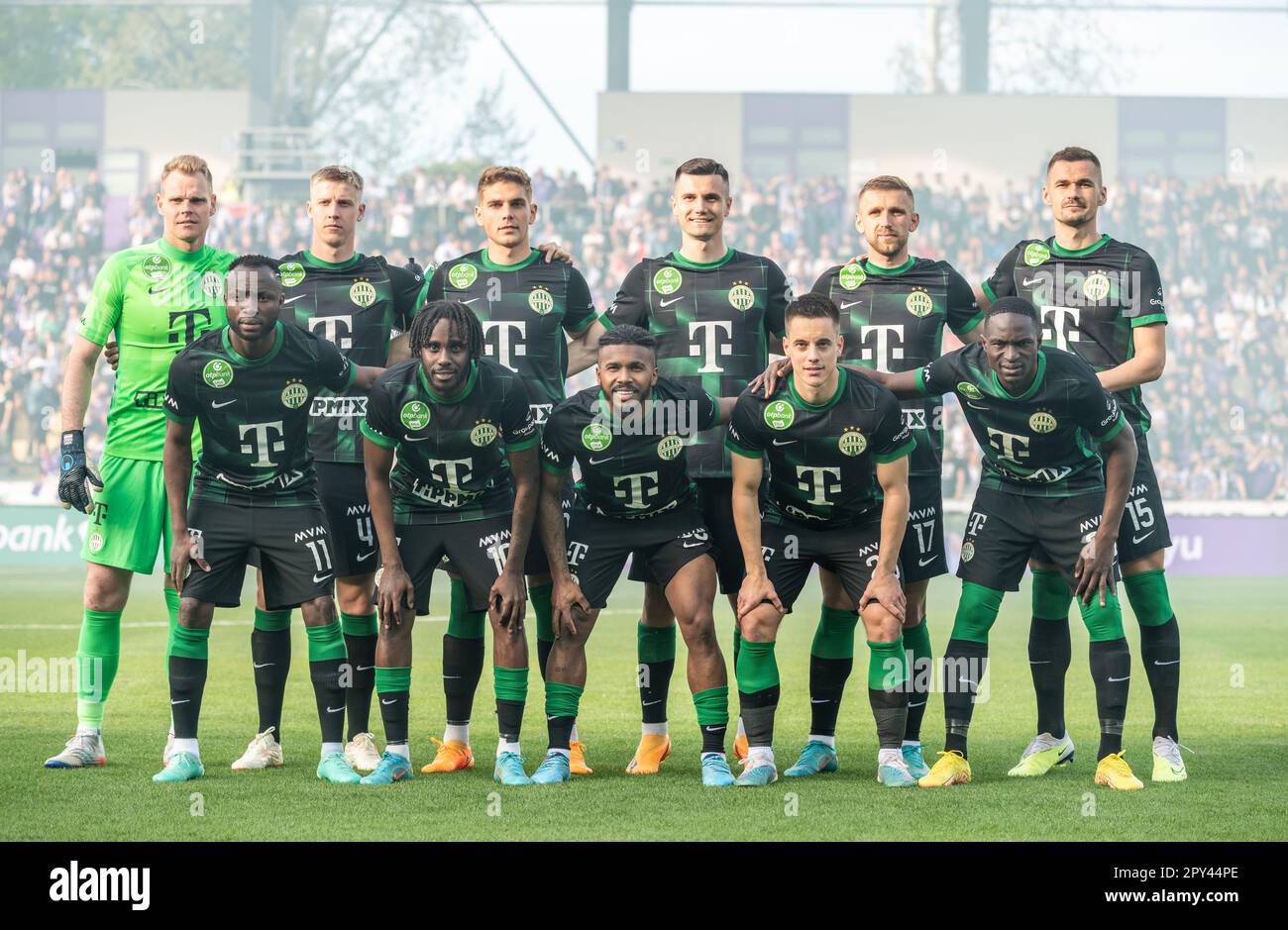 Team Photo of Ferencvarosi TC before UEFA Champions League 2022/23  Qualification Match Qarabag Vs Ferencvaros Editorial Stock Photo - Image of  budapest, league: 253026328