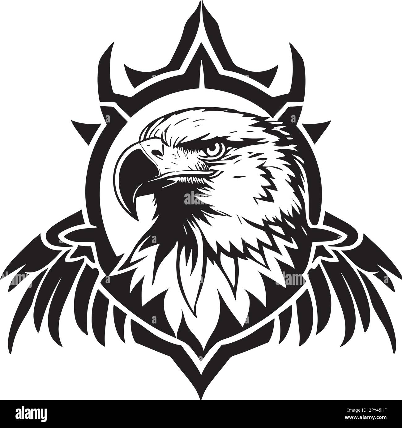Great and powerful eagle emblem art vector Stock Vector Image & Art Alamy