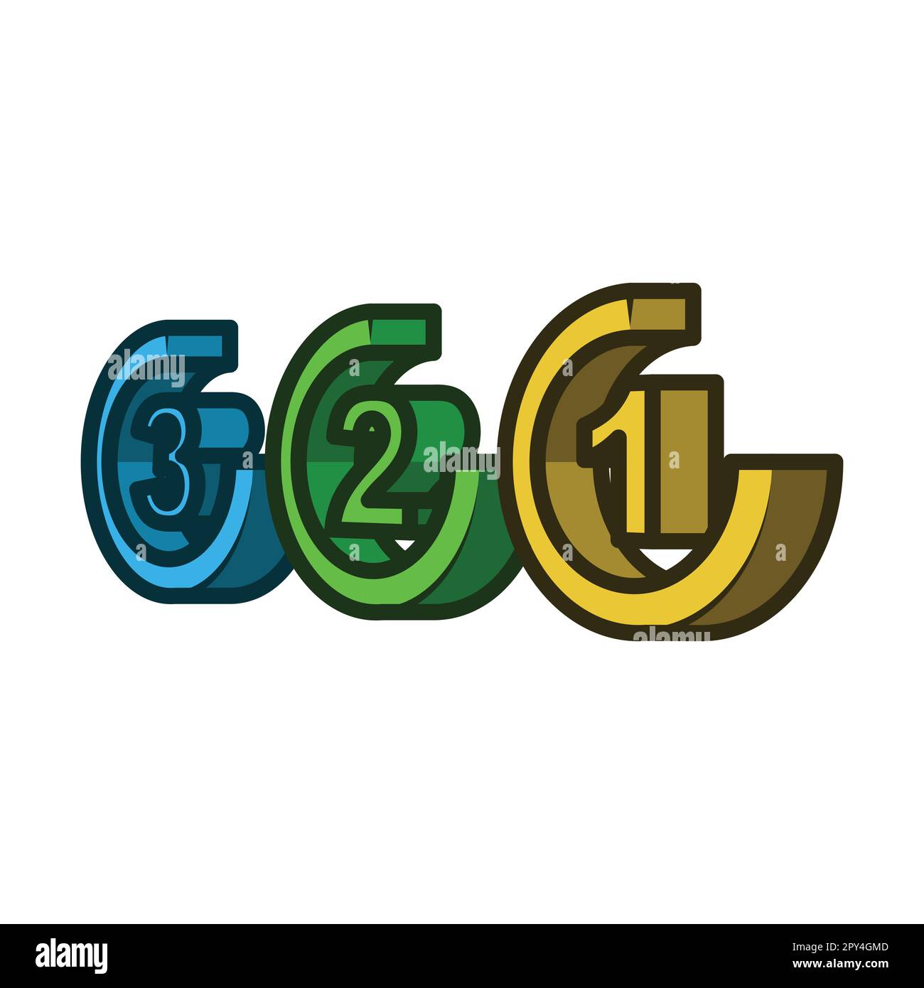 New Year Eve Countdown. New Year Icon Vector Illustration Stock Vector 