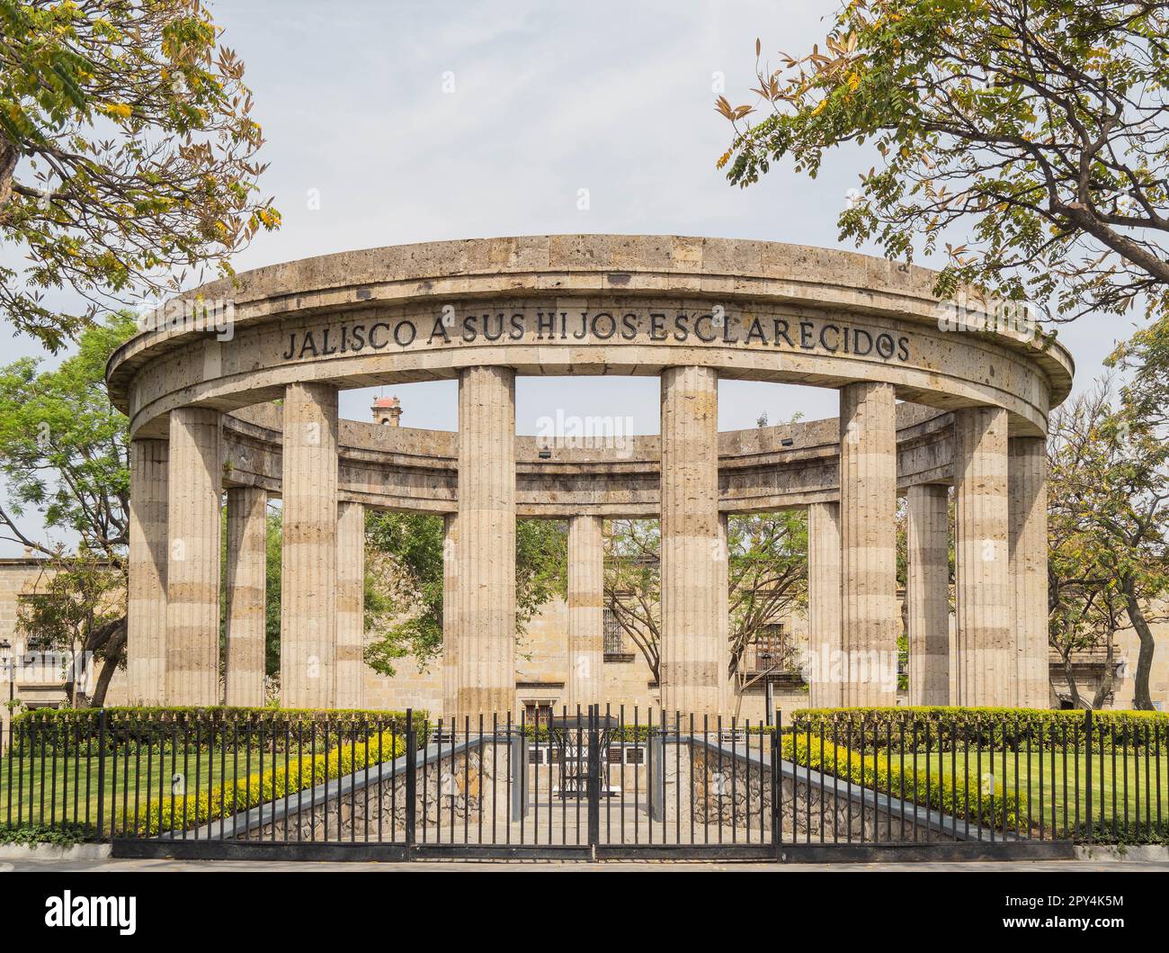 The beautiful and historical Rotonda de los Jaliscienses Ilustres at