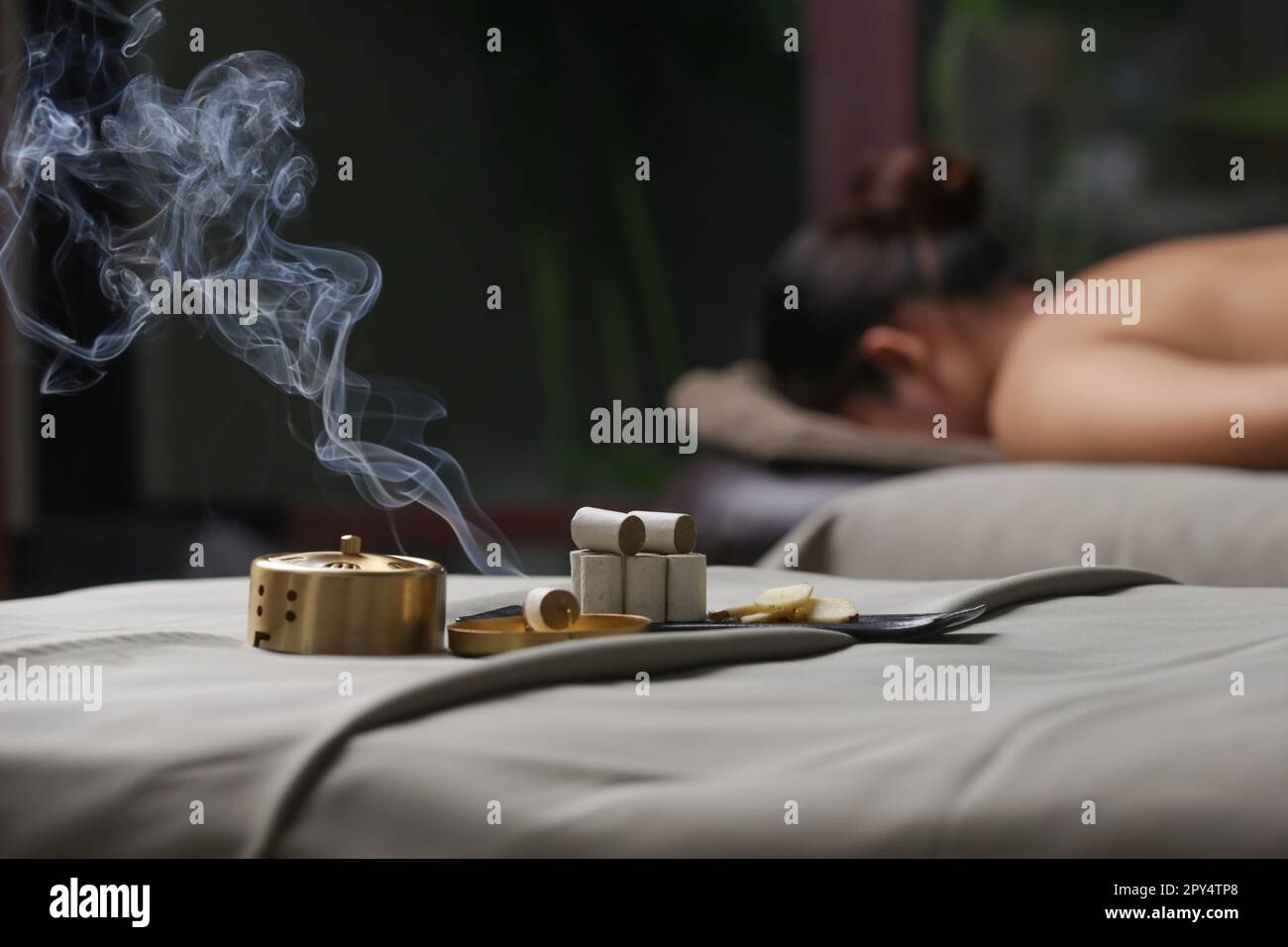 Moxibustion treatment traditional Chinese medicine tools for acupuncture points heating