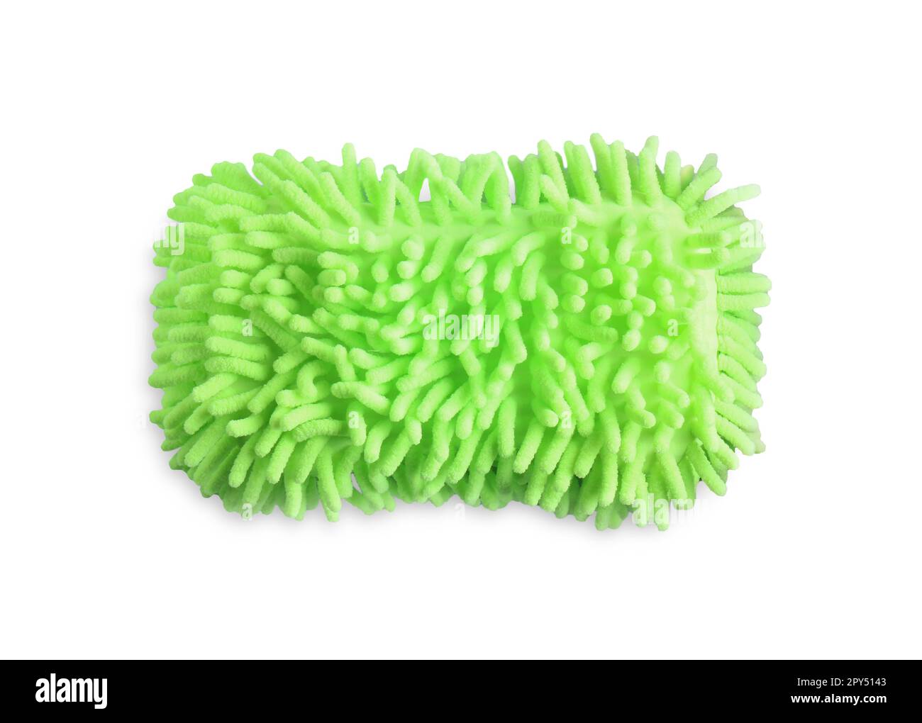 Green car wash mitt isolated on white, top view Stock Photo Alamy