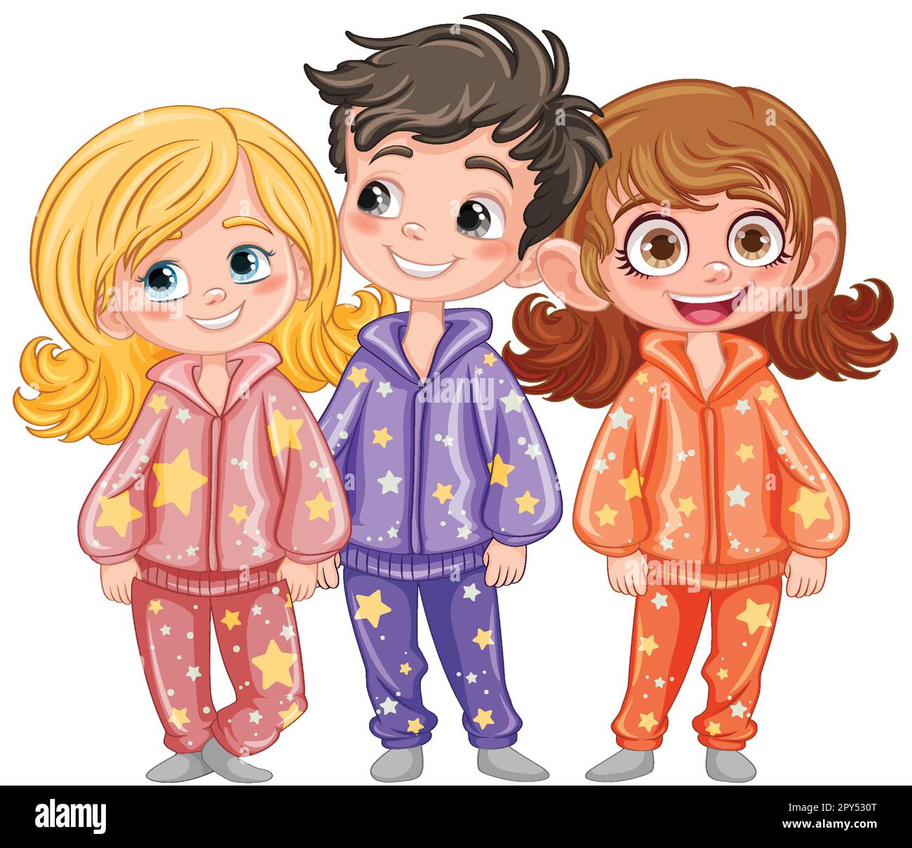 Cute cartoon character in pajamas illustration Stock Vector Image & Art ...