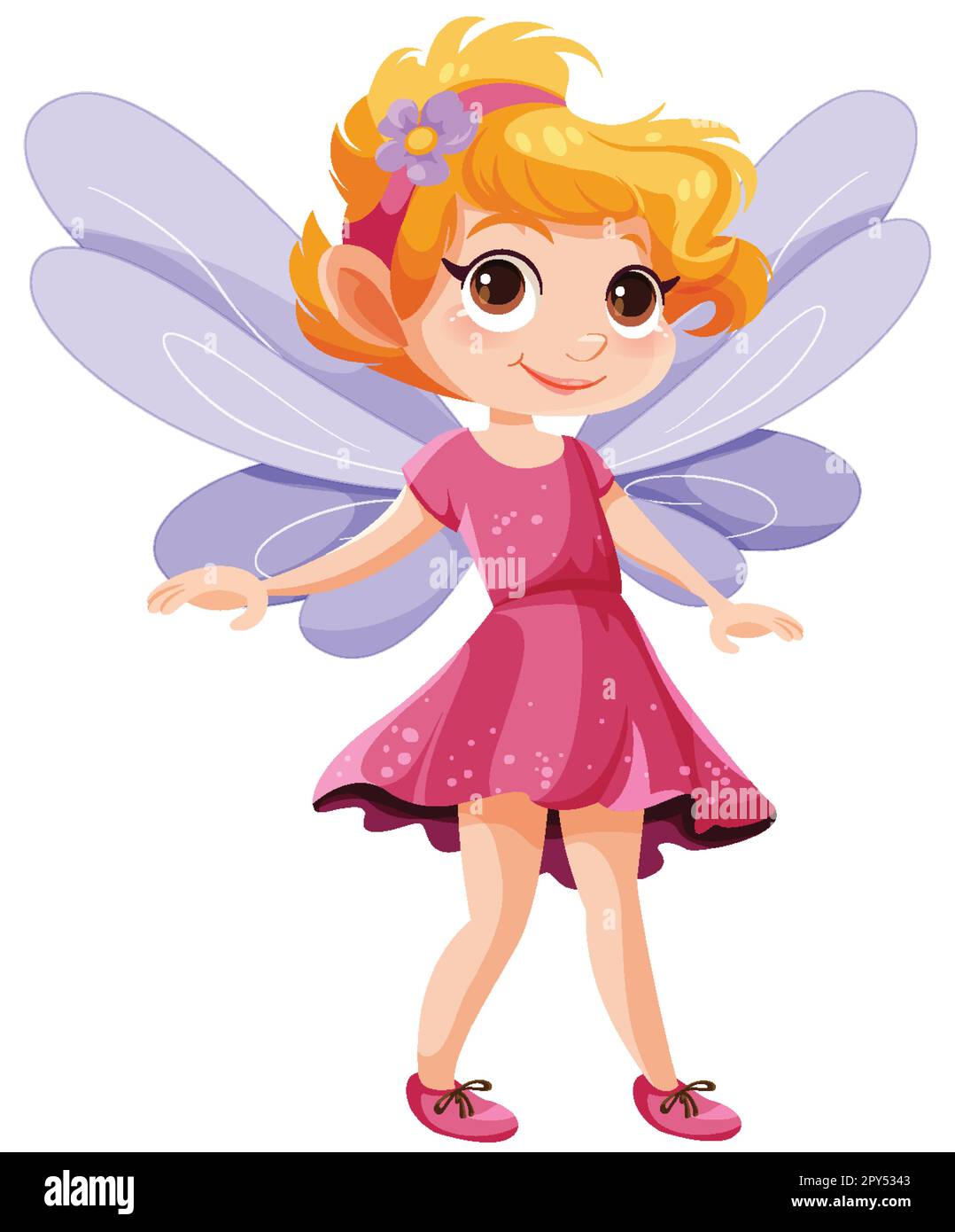 Beautiful fairy cartoon character illustration Stock Vector Image & Art ...
