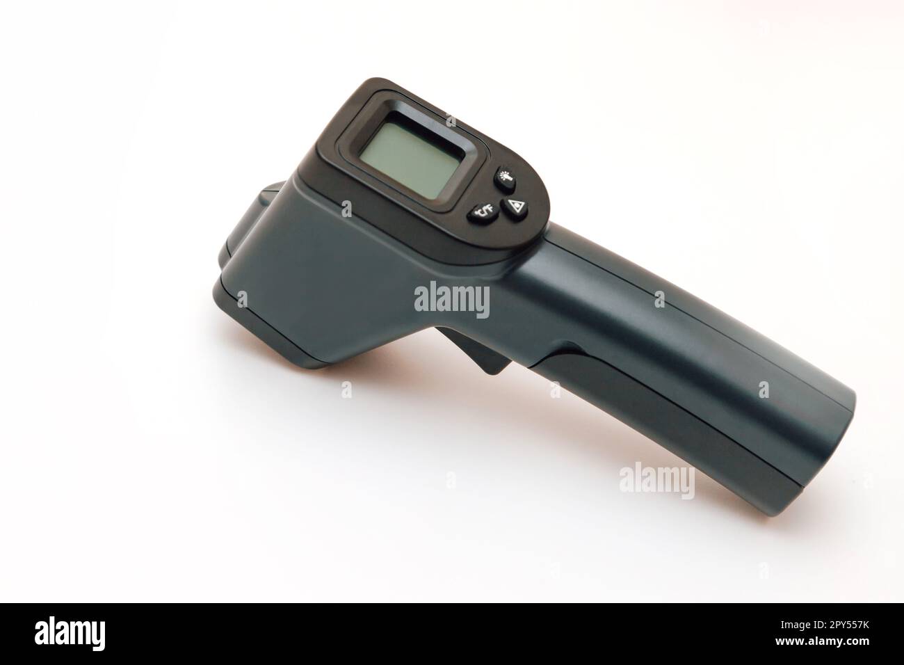 Infrared Thermometer Industrial Pyrometer on white Stock Photo Alamy