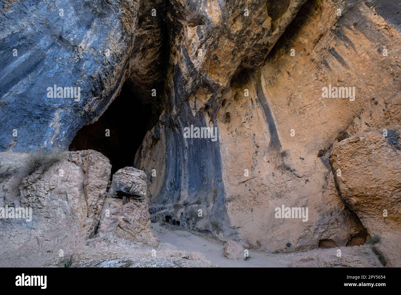cuevas de San Bartolomé, Parque Natural del Cañón del Río Lobos, Soria, Comunidad Autónoma de Castilla, Spain, Europe Stock Photo