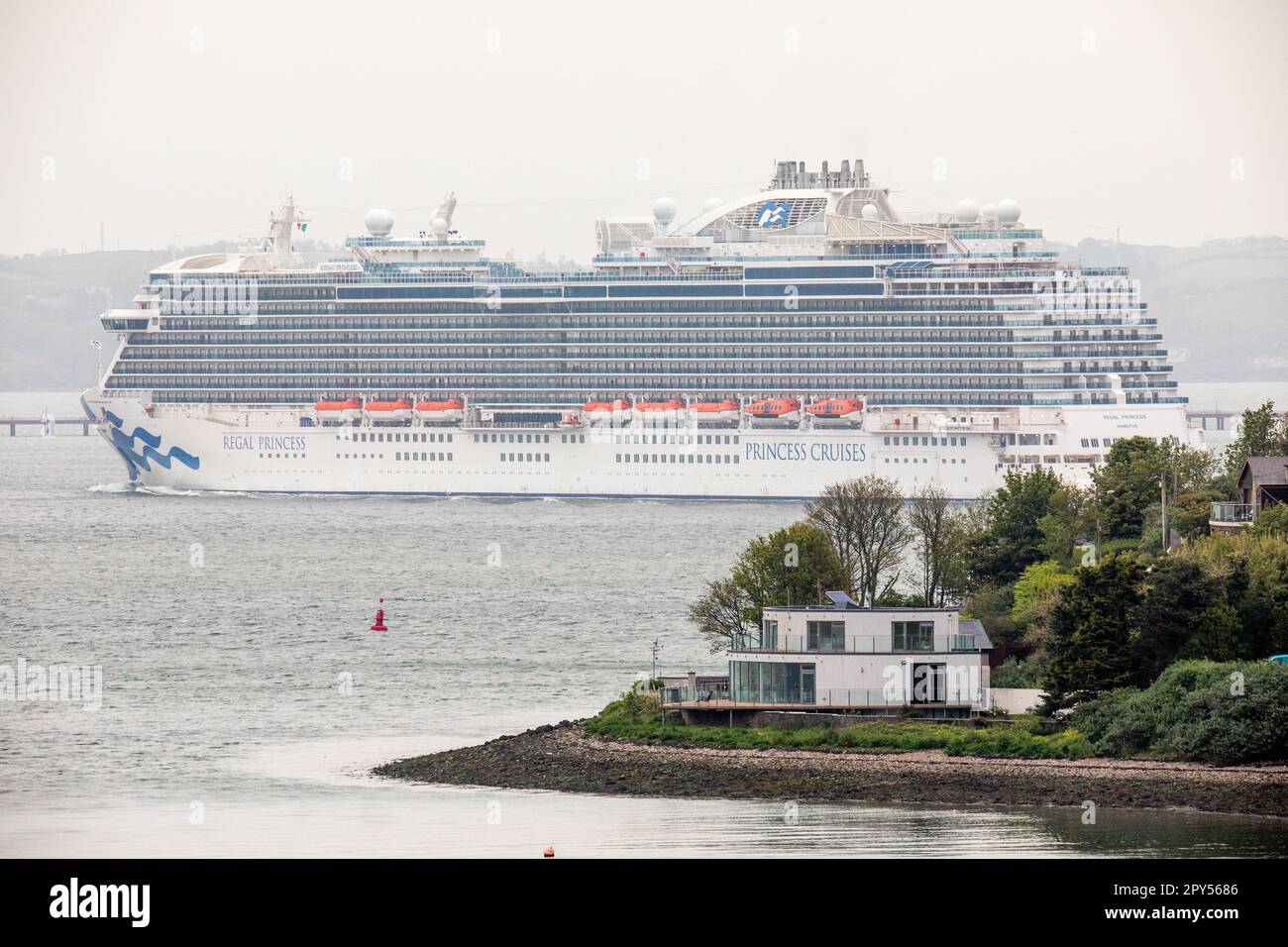 Crosshaven, Cork, Ireland. 03rd May, 2023. On a hazy morning the cruise ...